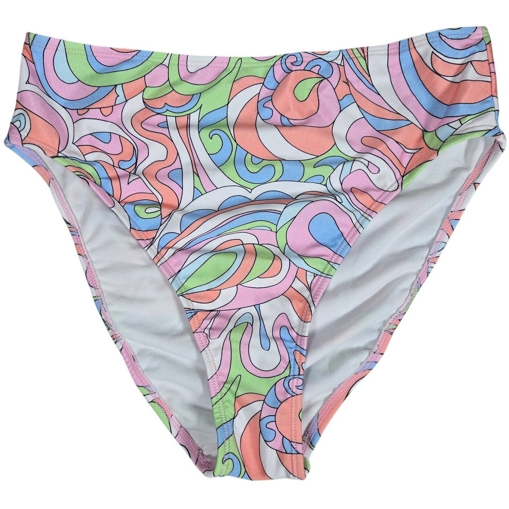 Salt + Cove‎ Printed High Waist Swim Bottom M NWT